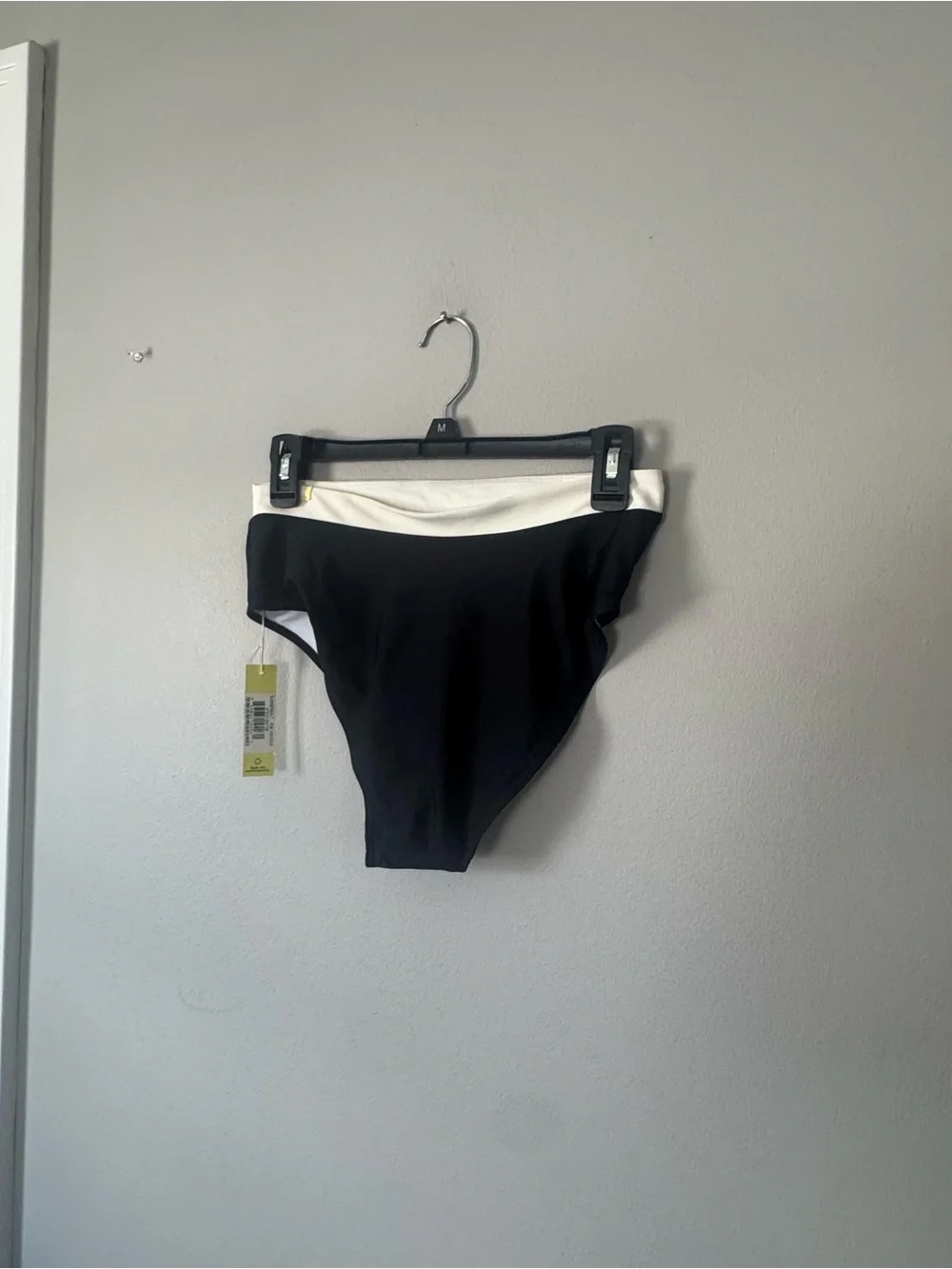 Summersalt High Leg High Rise Bikini Bottom Black White Size 6 NEW